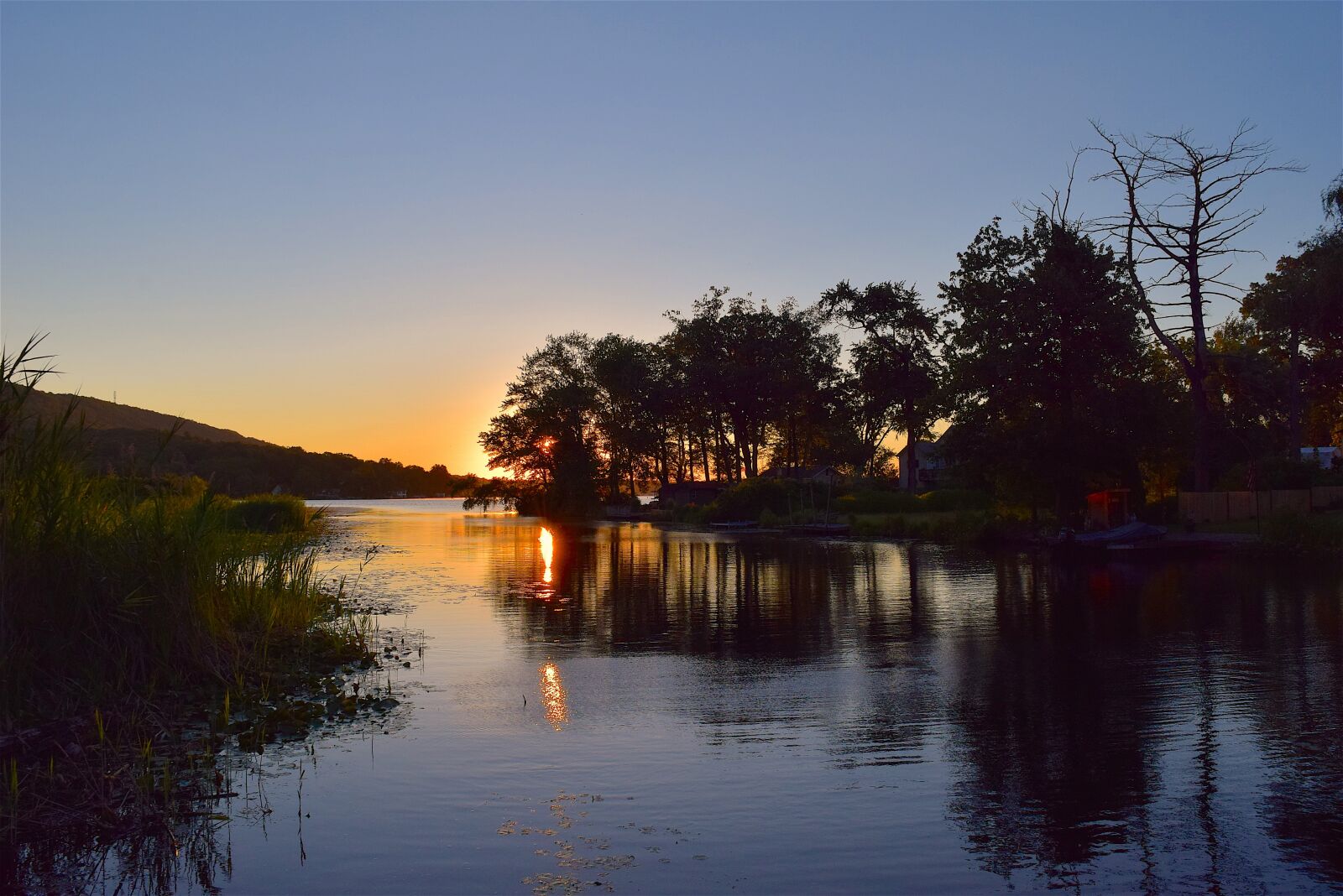 Nikon D3300 sample photo. Sunrise, lake, trees photography