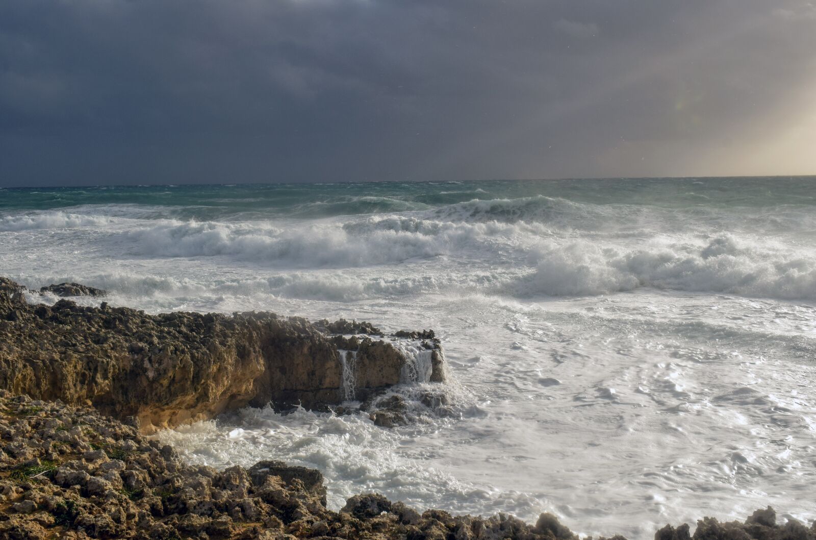 Nikon D3300 sample photo. Rocky coast, waves, nature photography