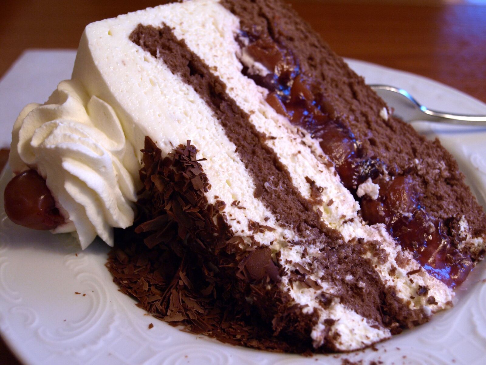 Olympus E-510 (EVOLT E-510) sample photo. Black forest cake, pastry photography