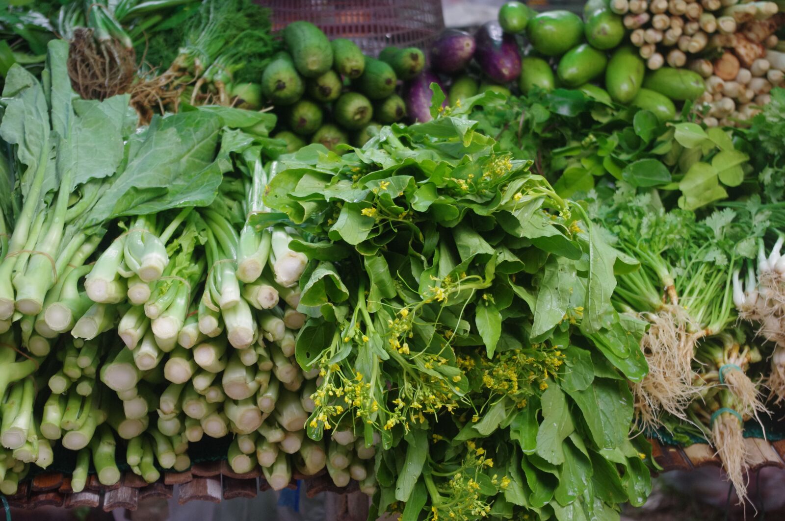 Pentax K-r sample photo. Thailand-market, thai vegetables, thai photography
