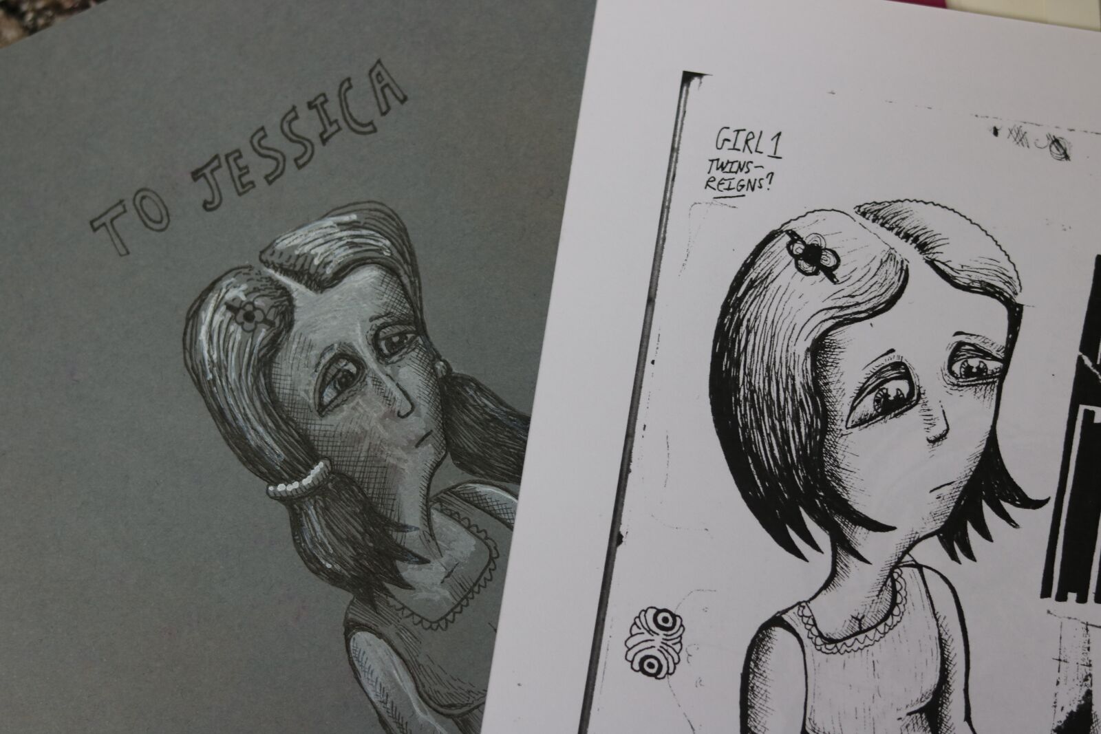 Canon EOS 750D (EOS Rebel T6i / EOS Kiss X8i) sample photo. Comic, sad girl, drawing photography