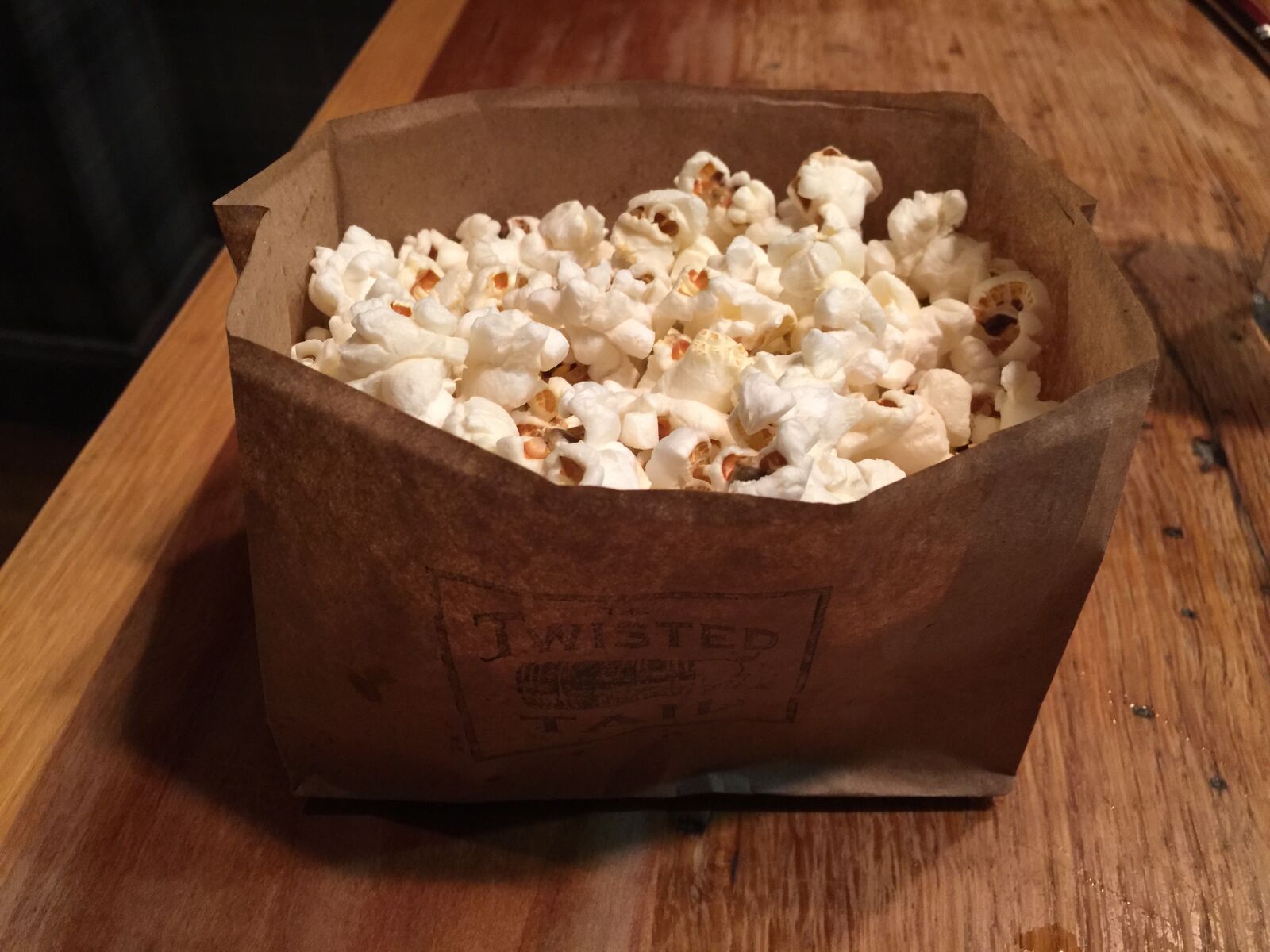 iPhone 6 Plus back camera 4.15mm f/2.2 sample photo. Paper, bag, popcorn, snack photography