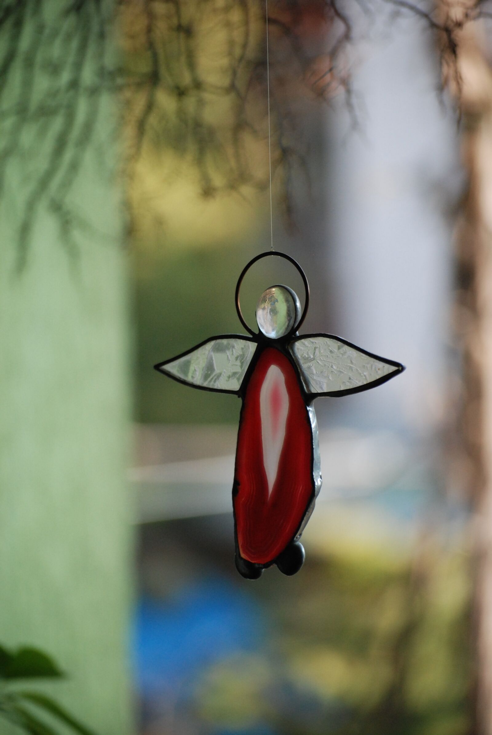 Nikon D80 sample photo. Angel, cherub, stained glass photography