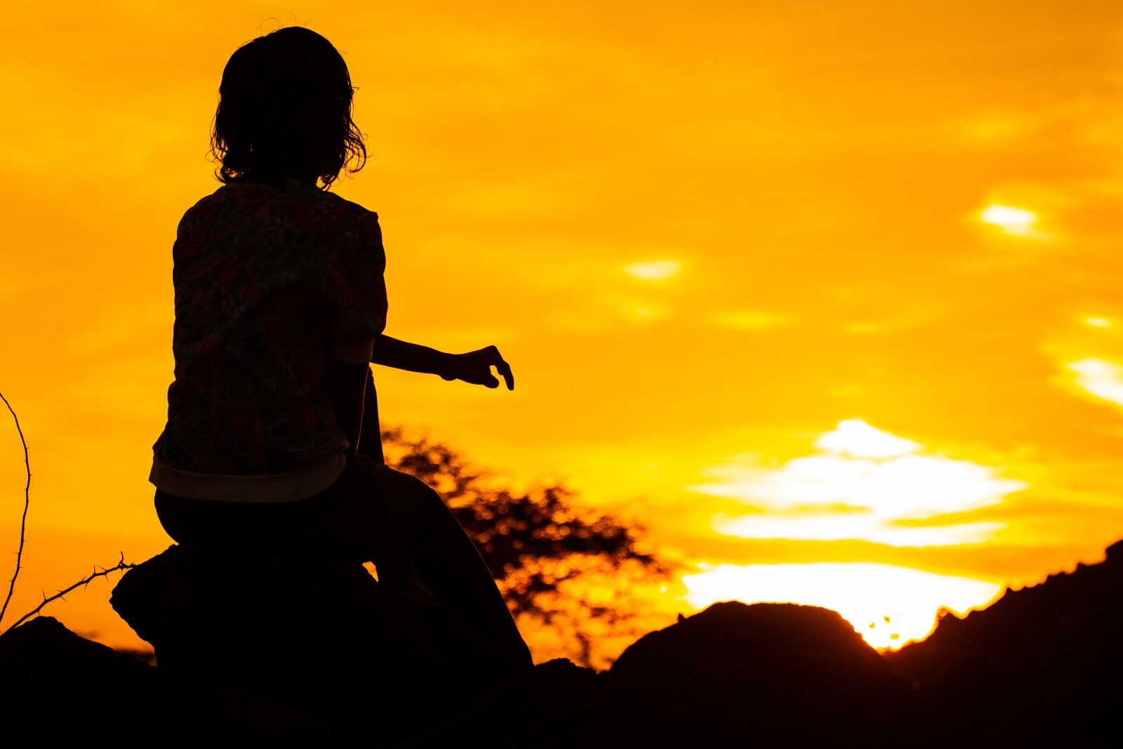 Canon EOS 700D (EOS Rebel T5i / EOS Kiss X7i) + Canon EF 70-200mm F4L USM sample photo. Silhouette, girl, orange photography