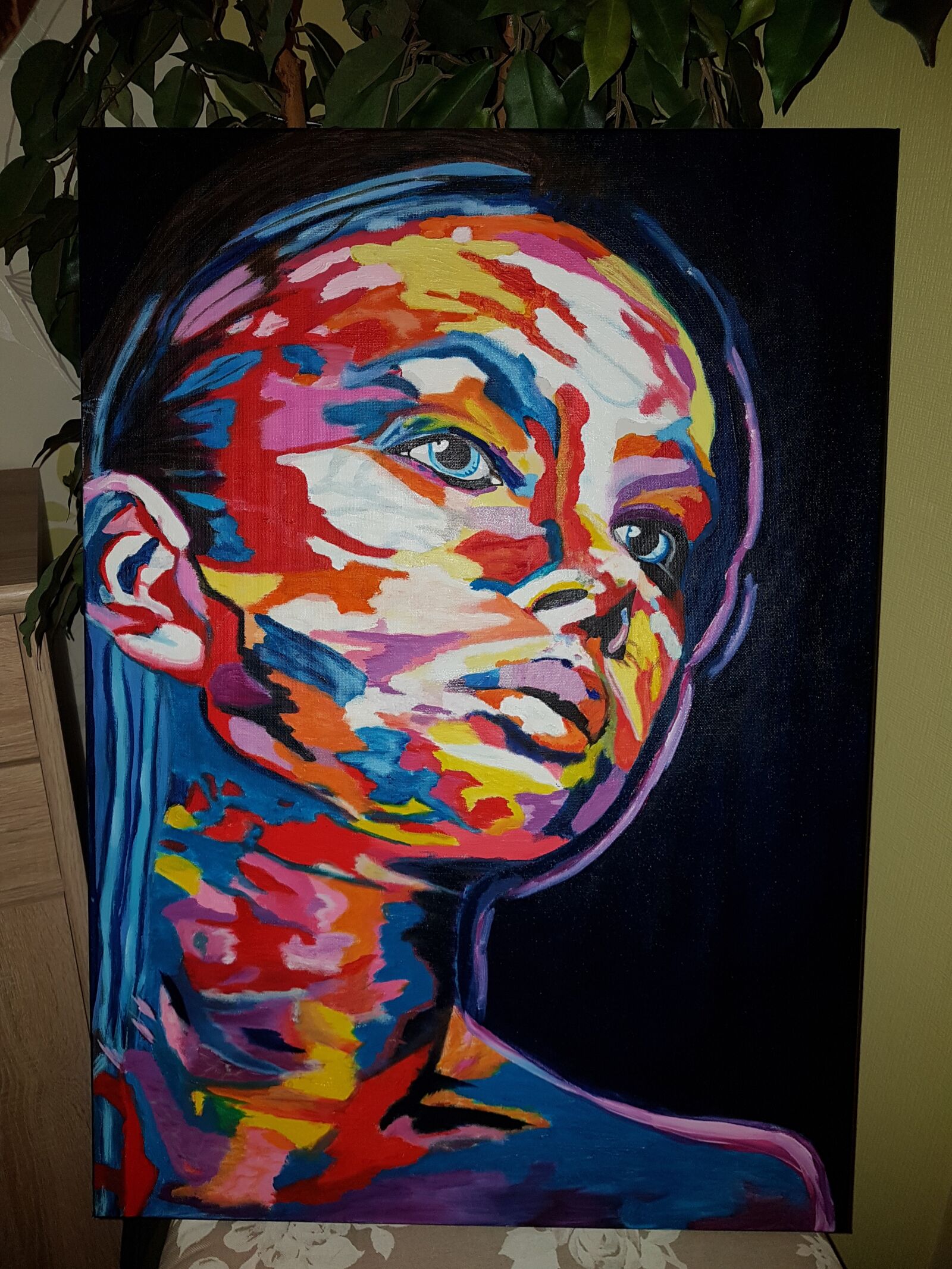 Samsung Galaxy S7 Edge sample photo. Oil painting, woman's face photography