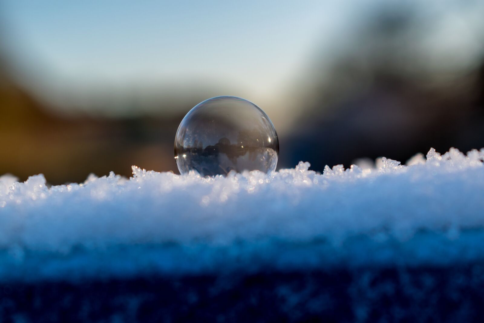 Nikon D5300 sample photo. Soap bubble, winter, cold photography