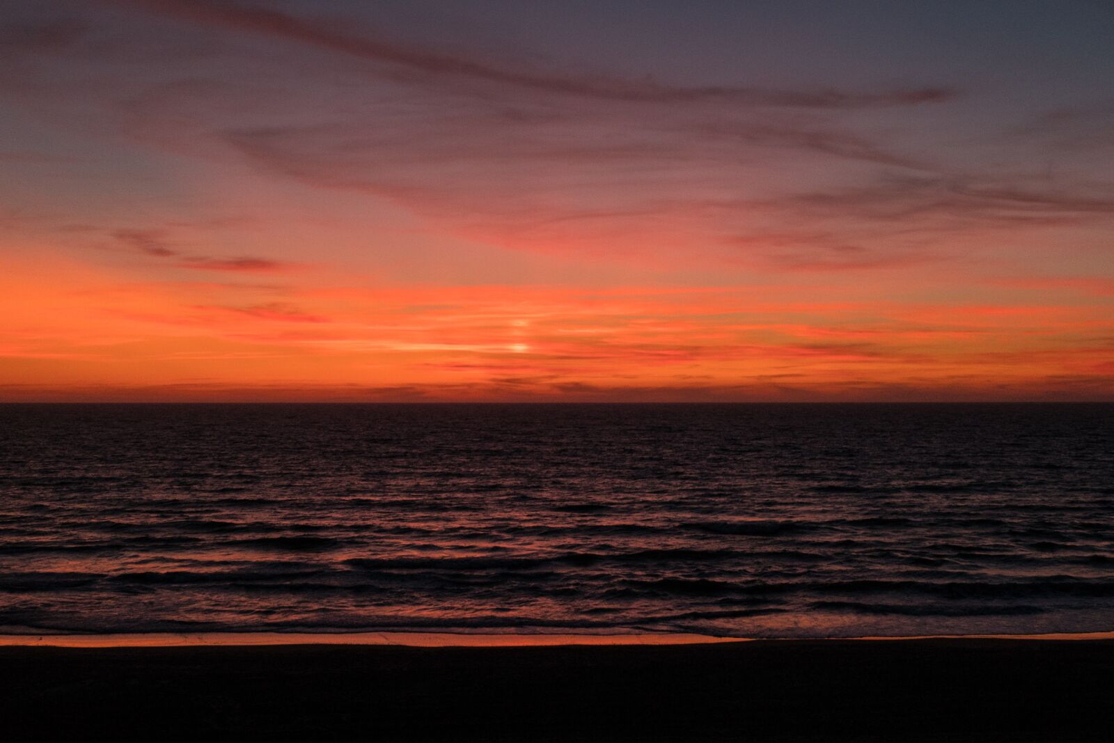 Panasonic DC-TZ200 sample photo. Sunset, red, sea photography