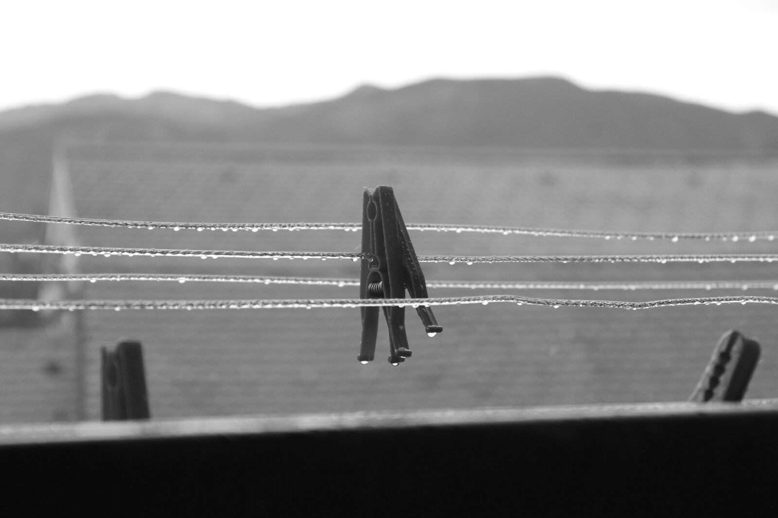 Canon EOS 1300D (EOS Rebel T6 / EOS Kiss X80) sample photo. Cloth pegs, rain, dry photography