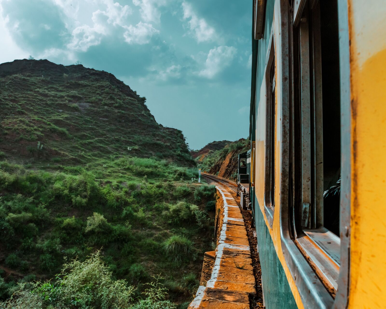 Nikon D5300 sample photo. Train, path, mountains photography
