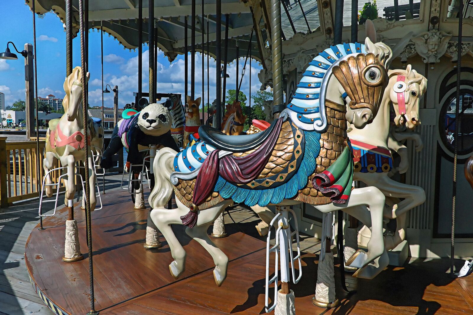 Nikon Coolpix A900 sample photo. Carousel, merry-go-round, horses photography