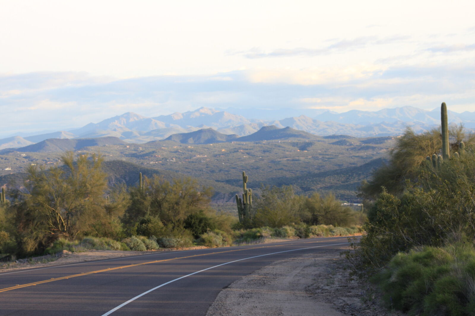 Canon EF 75-300mm f/4-5.6 sample photo. Arizona, blue, mountains, cactus photography