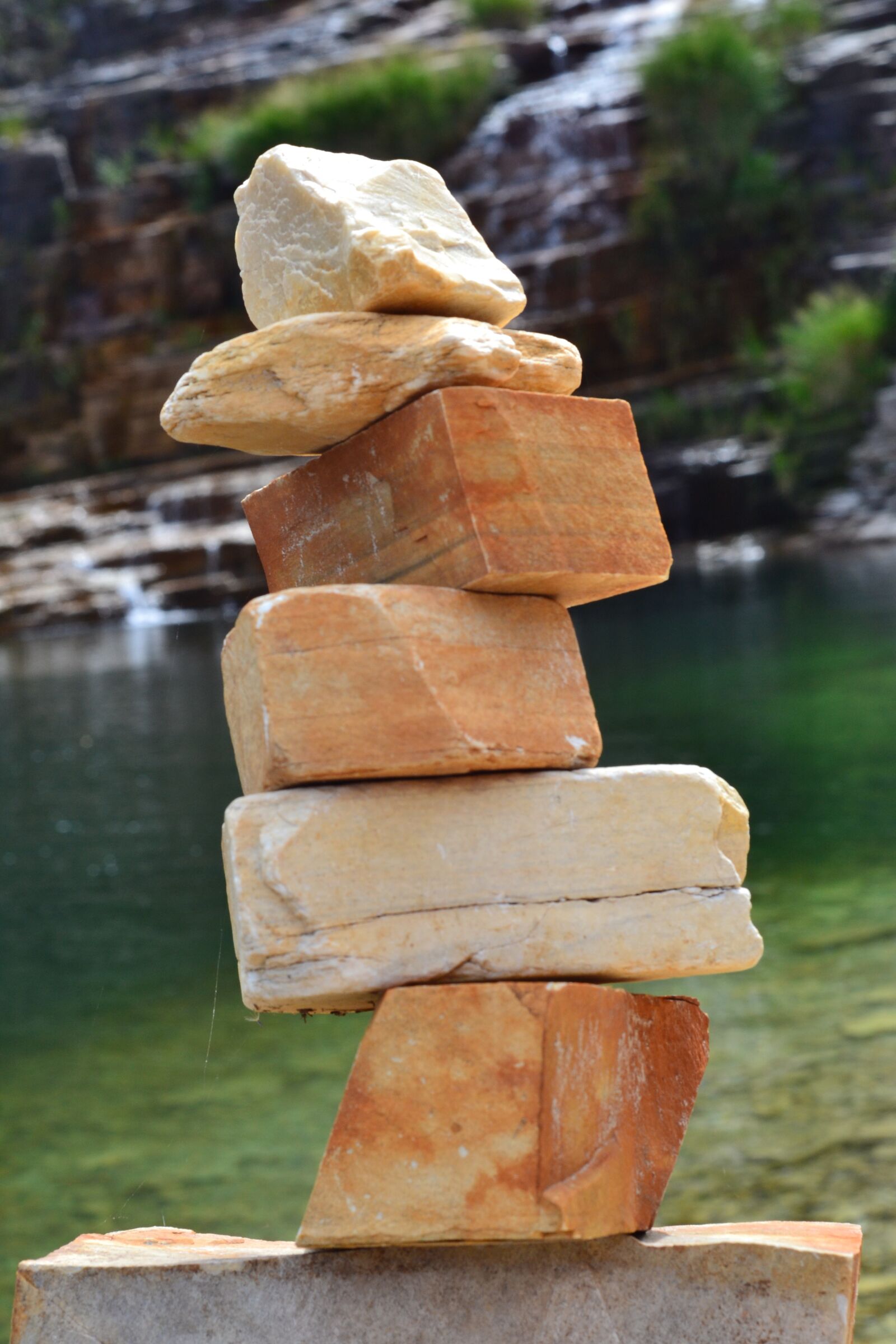 Nikon D3100 sample photo. Stones, rio, lake photography