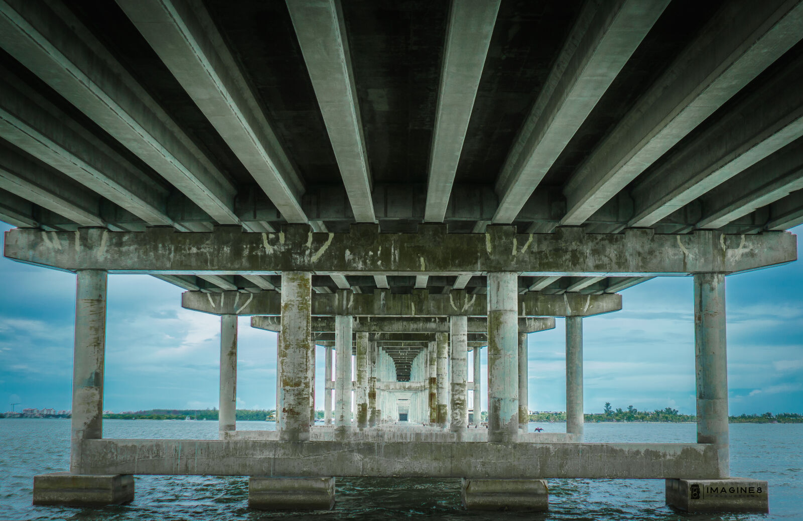 Sony FE 28mm F2 sample photo. Underthebridge, blue, sky, miami photography
