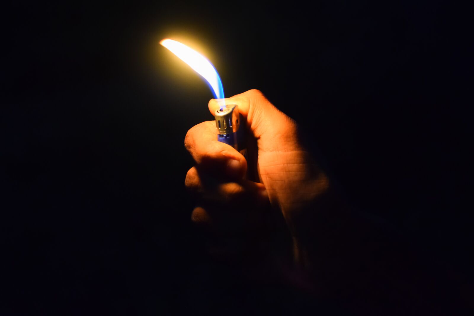 Nikon D3300 sample photo. Fire, lighter, hand photography