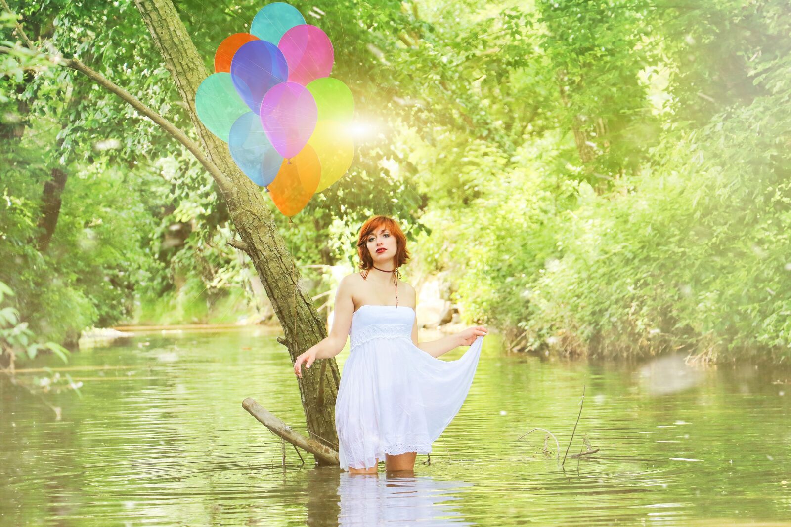 Canon EOS 7D Mark II sample photo. Woman, beauty, balloons photography