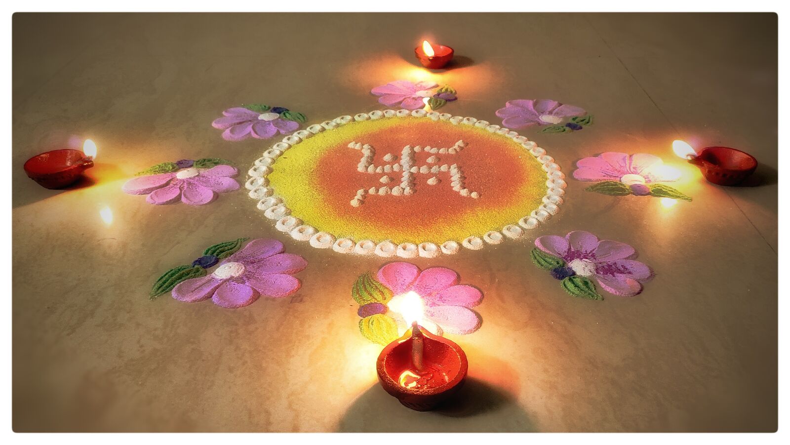 Xiaomi Redmi Note 7 Pro sample photo. Rangoli, flower rangoli, kolam photography