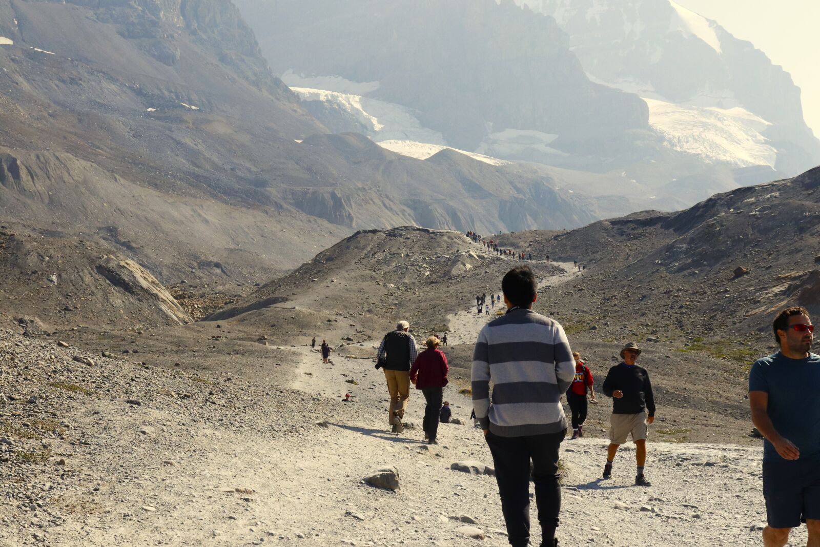 Canon EF-S 18-55mm F4-5.6 IS STM sample photo. Walking towards the glaciers photography