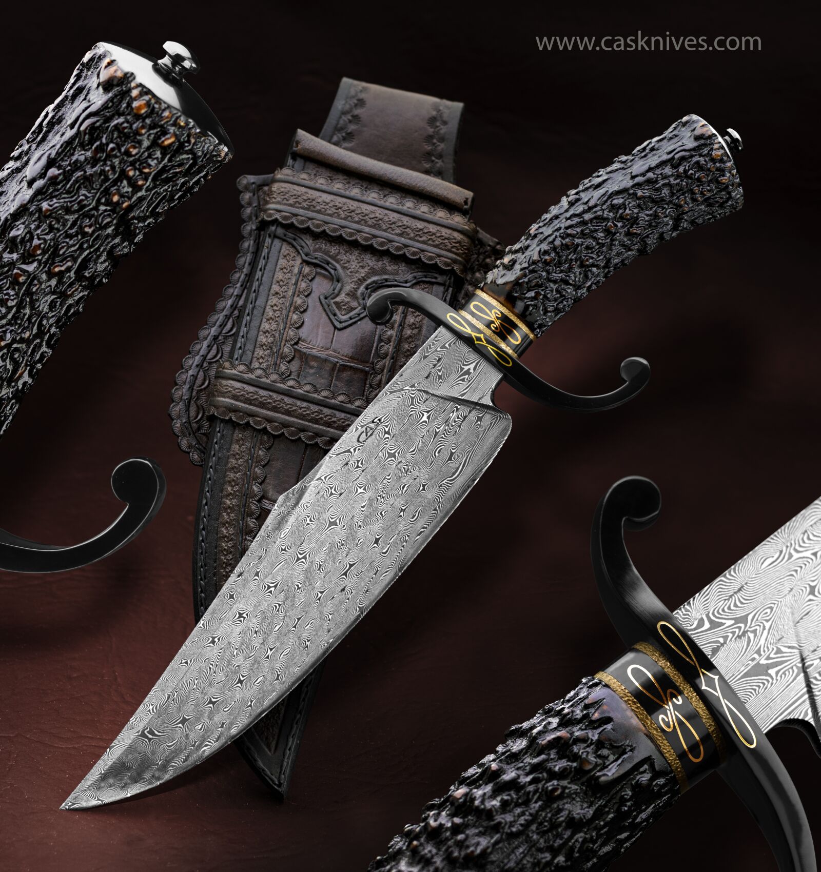 Canon EOS 750D (EOS Rebel T6i / EOS Kiss X8i) + Canon EF 50mm F1.8 STM sample photo. Knife, bowie, damascus photography