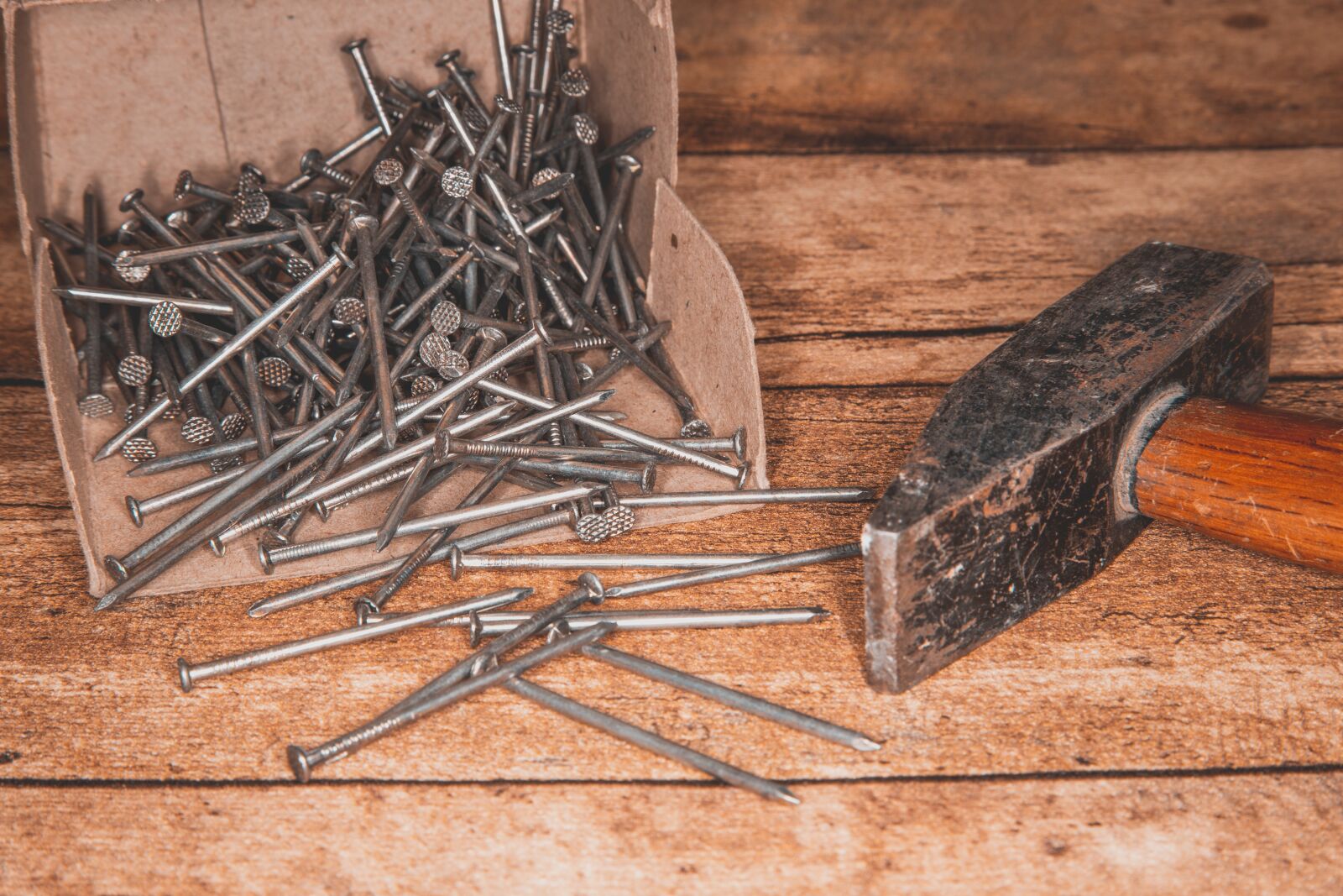 Canon EOS 6D + Canon EF 24-105mm F4L IS USM sample photo. Nails, flat head, steel photography