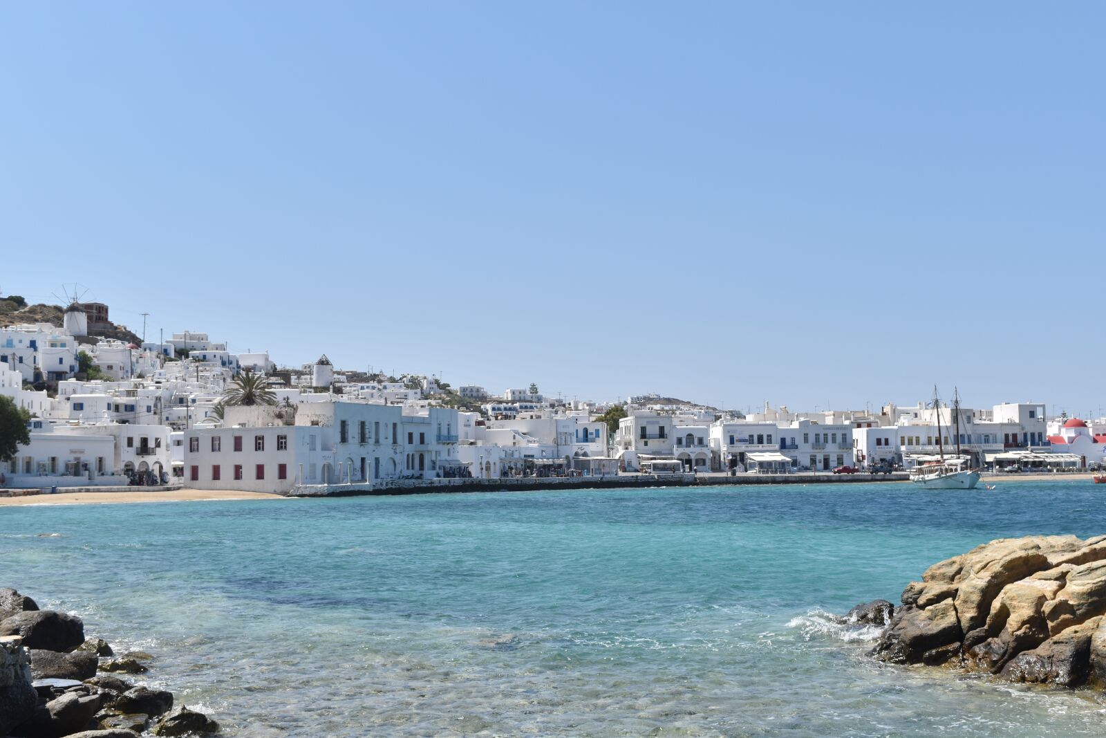 Nikon D5500 sample photo. Mykonos, town, greece photography