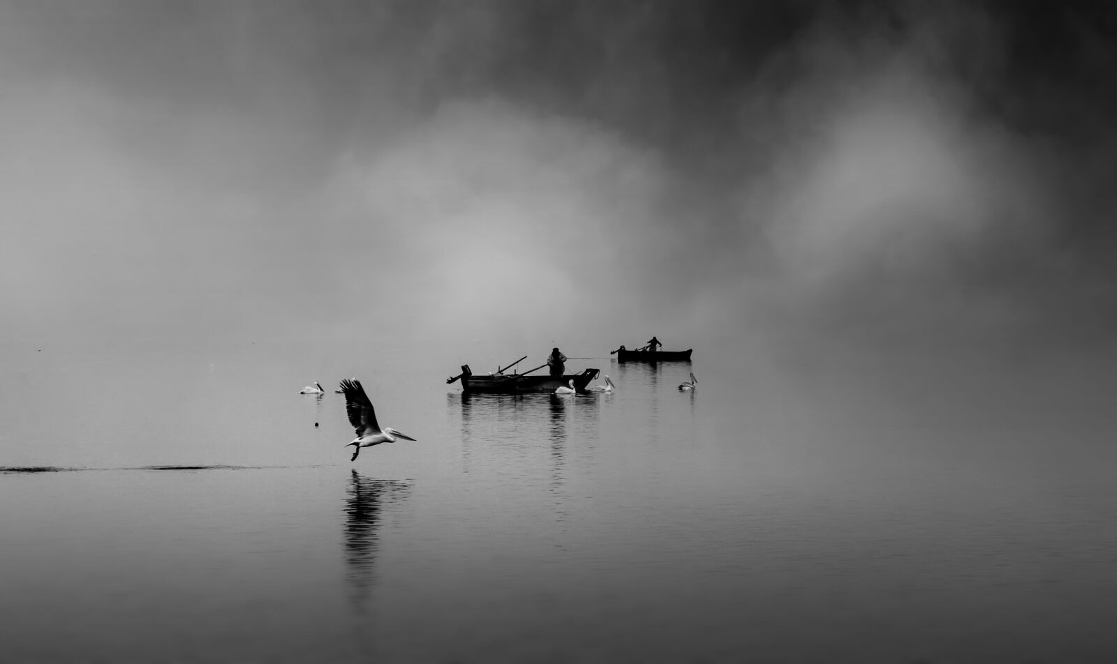 Nikon D7000 sample photo. Boats, fishers, black white photography