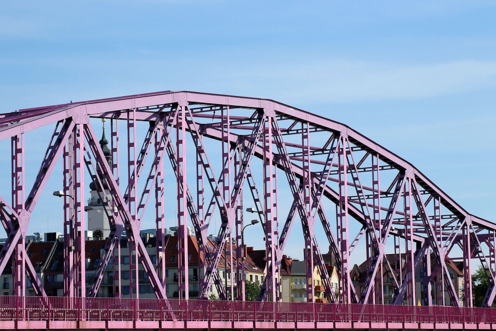 Canon EOS 1200D (EOS Rebel T5 / EOS Kiss X70 / EOS Hi) sample photo. Bridge, view, pink bridge photography