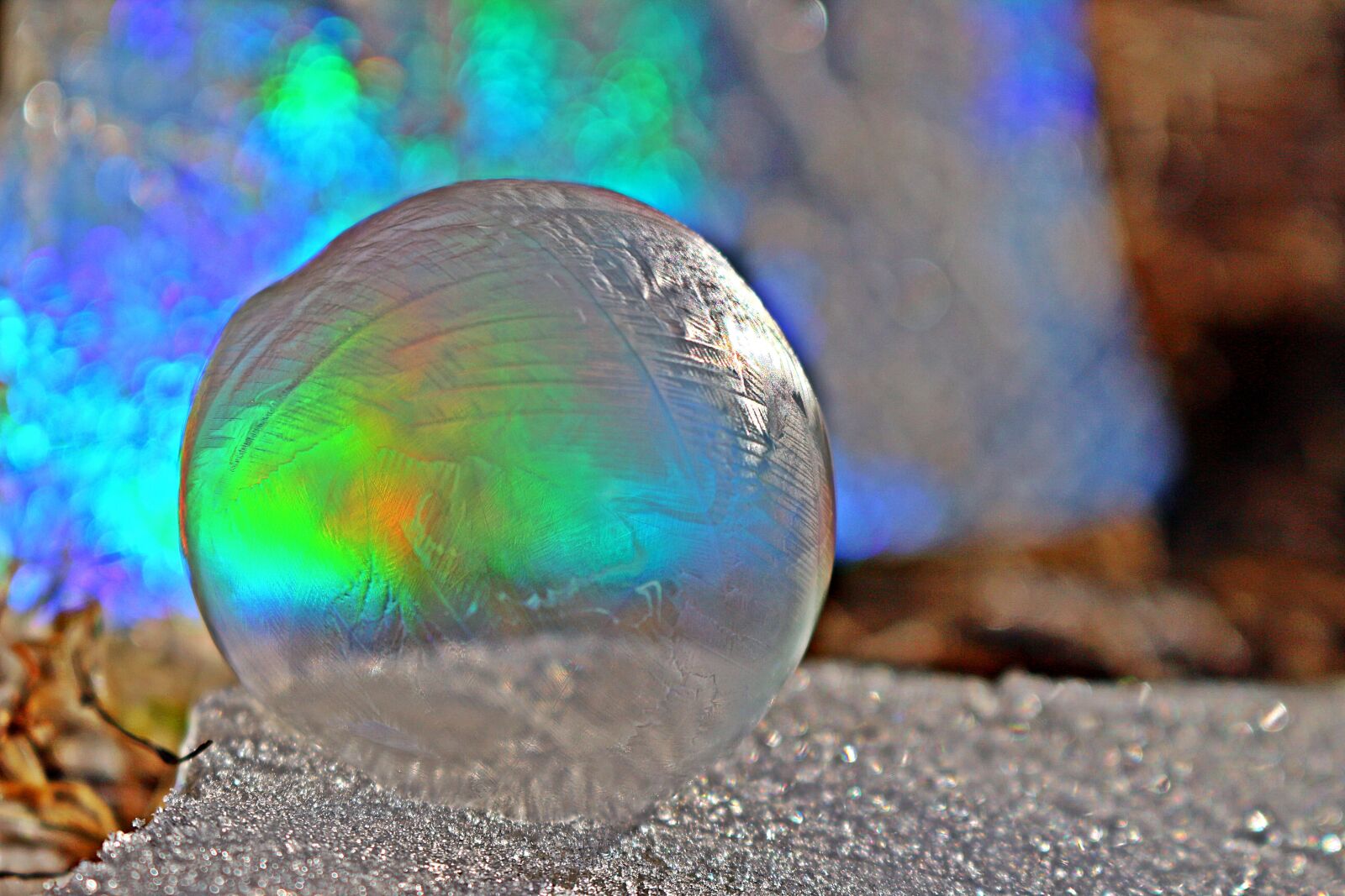 Canon EOS 100D (EOS Rebel SL1 / EOS Kiss X7) sample photo. Soap bubble, ice crystal photography
