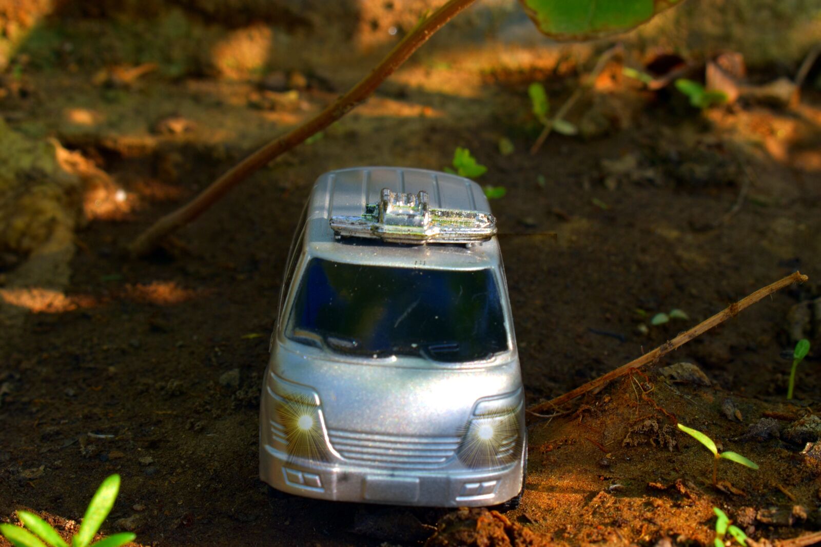 Nikon D5600 sample photo. Van, toy, in woods photography