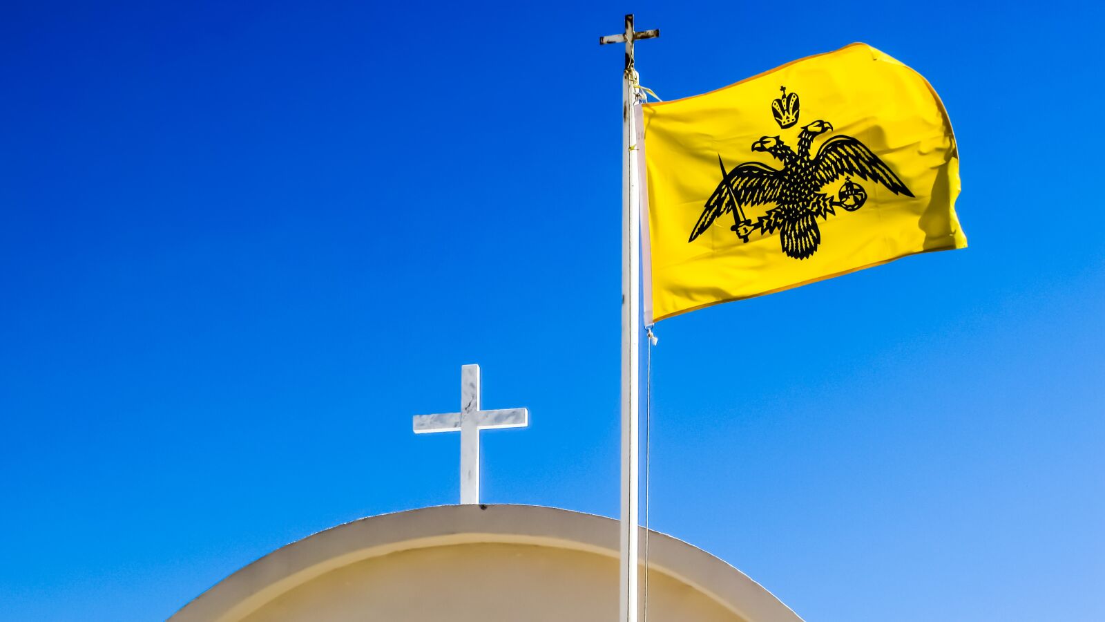 Canon PowerShot SX400 IS sample photo. Byzantium, flag, emblem photography