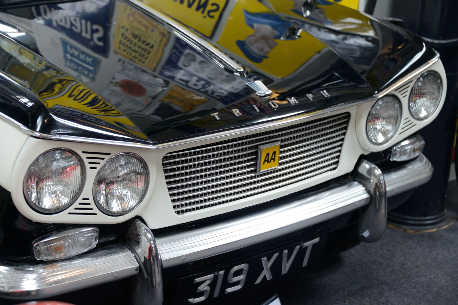 Nikon D800 sample photo. Triumph, headlights, logo photography