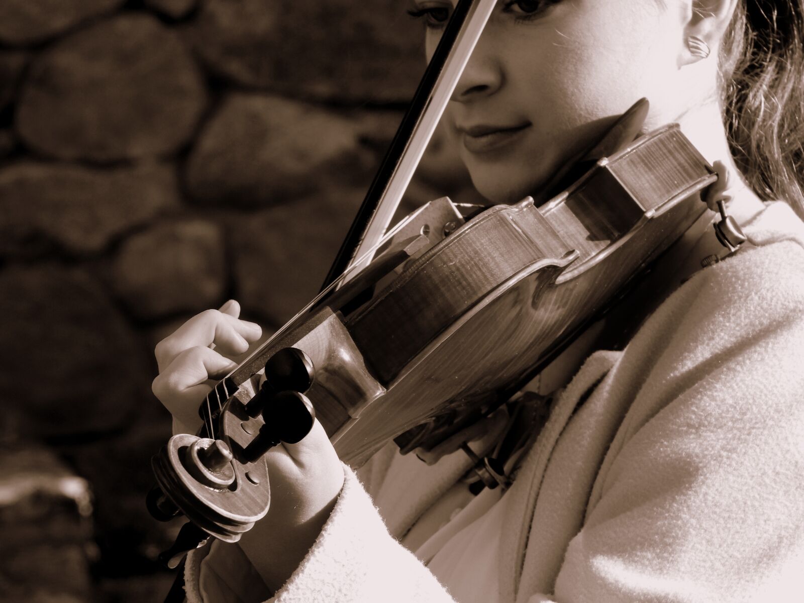 Nikon Coolpix P1000 sample photo. Girl, man, violinist photography