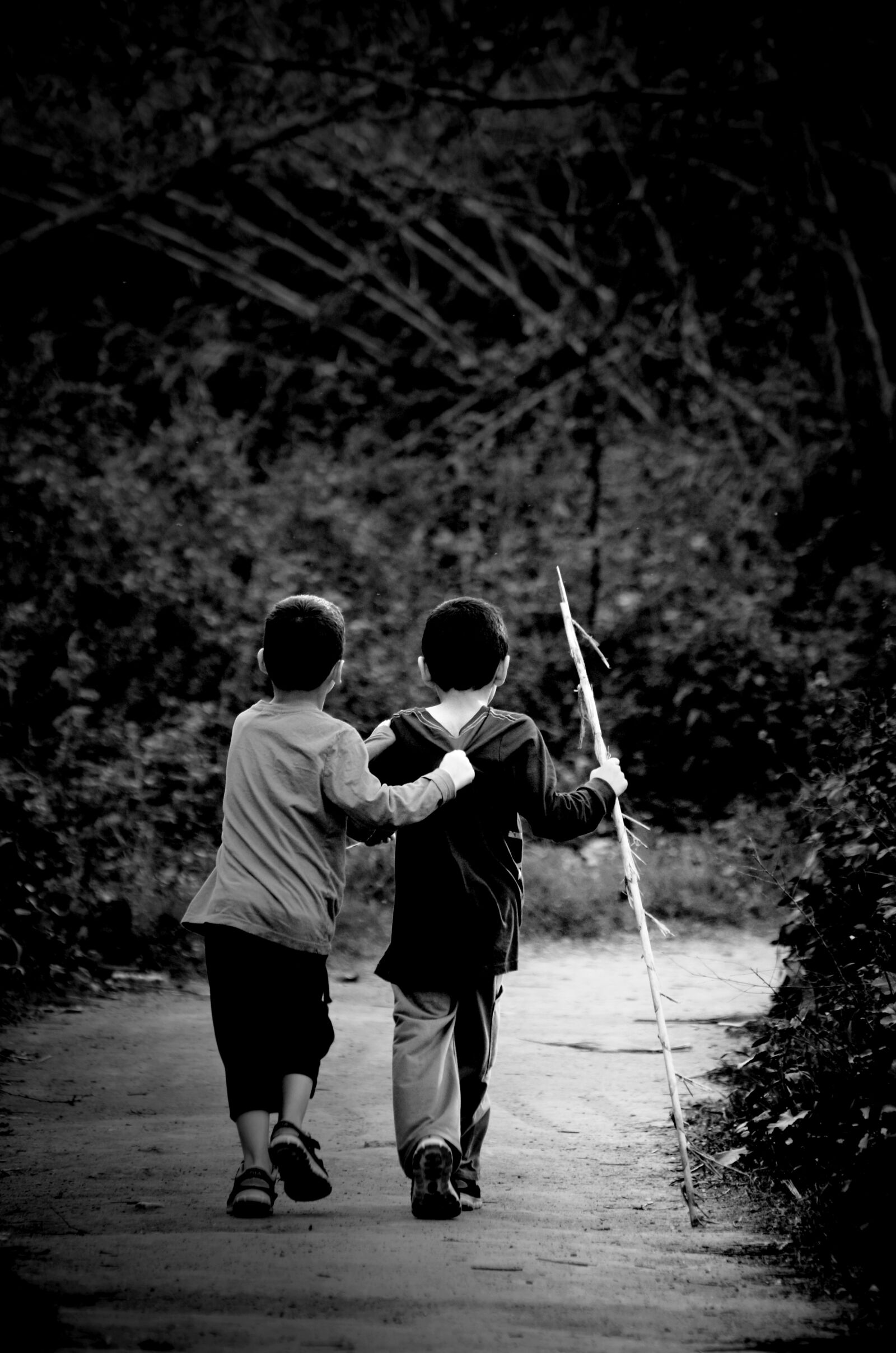 Nikon D7000 sample photo. People, two, monochrome photography