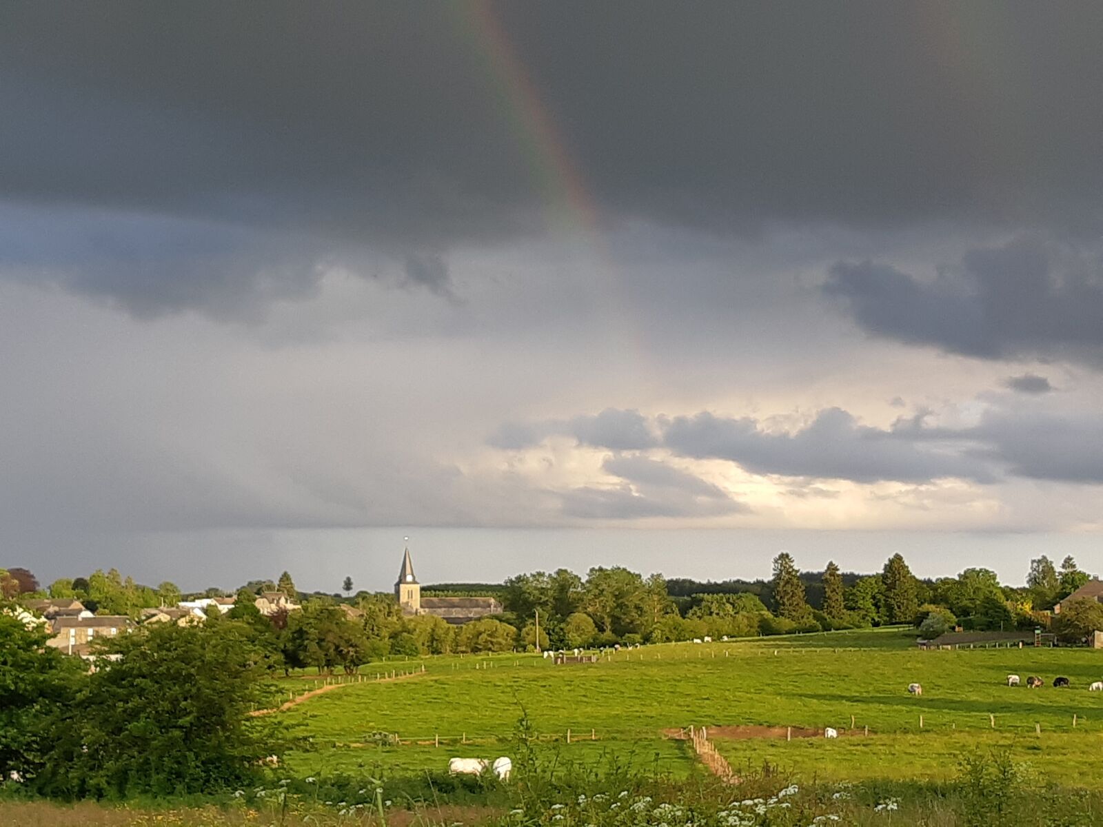 Samsung Galaxy A8(2018) sample photo. Landscape, rainbow, clouds photography