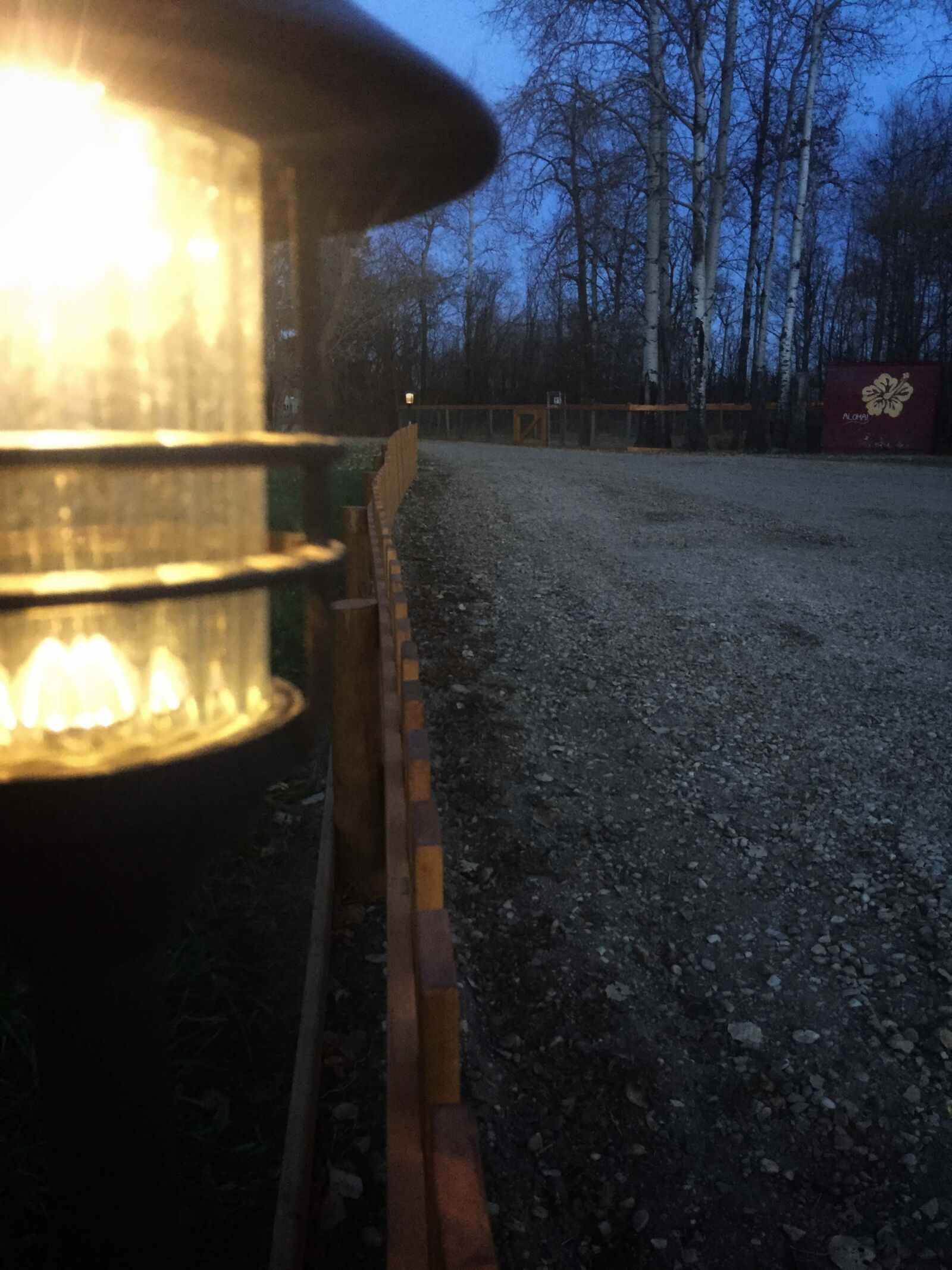 iPhone 6 back camera 4.15mm f/2.2 sample photo. Fence, gravel, light, nature photography