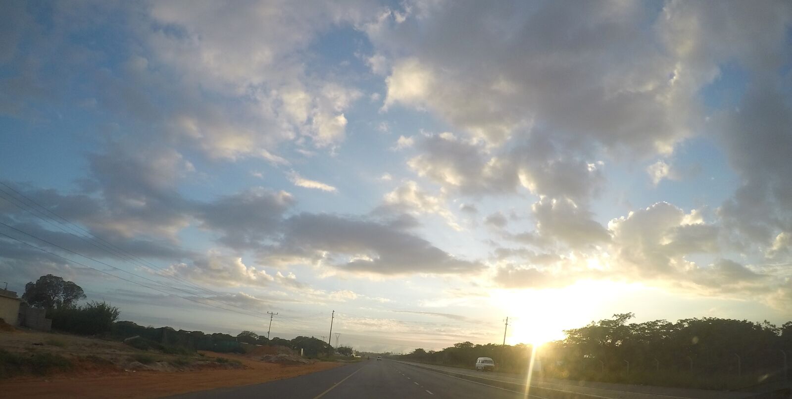 GoPro Hero5 Black sample photo. Blue, sky, clouds, drive photography