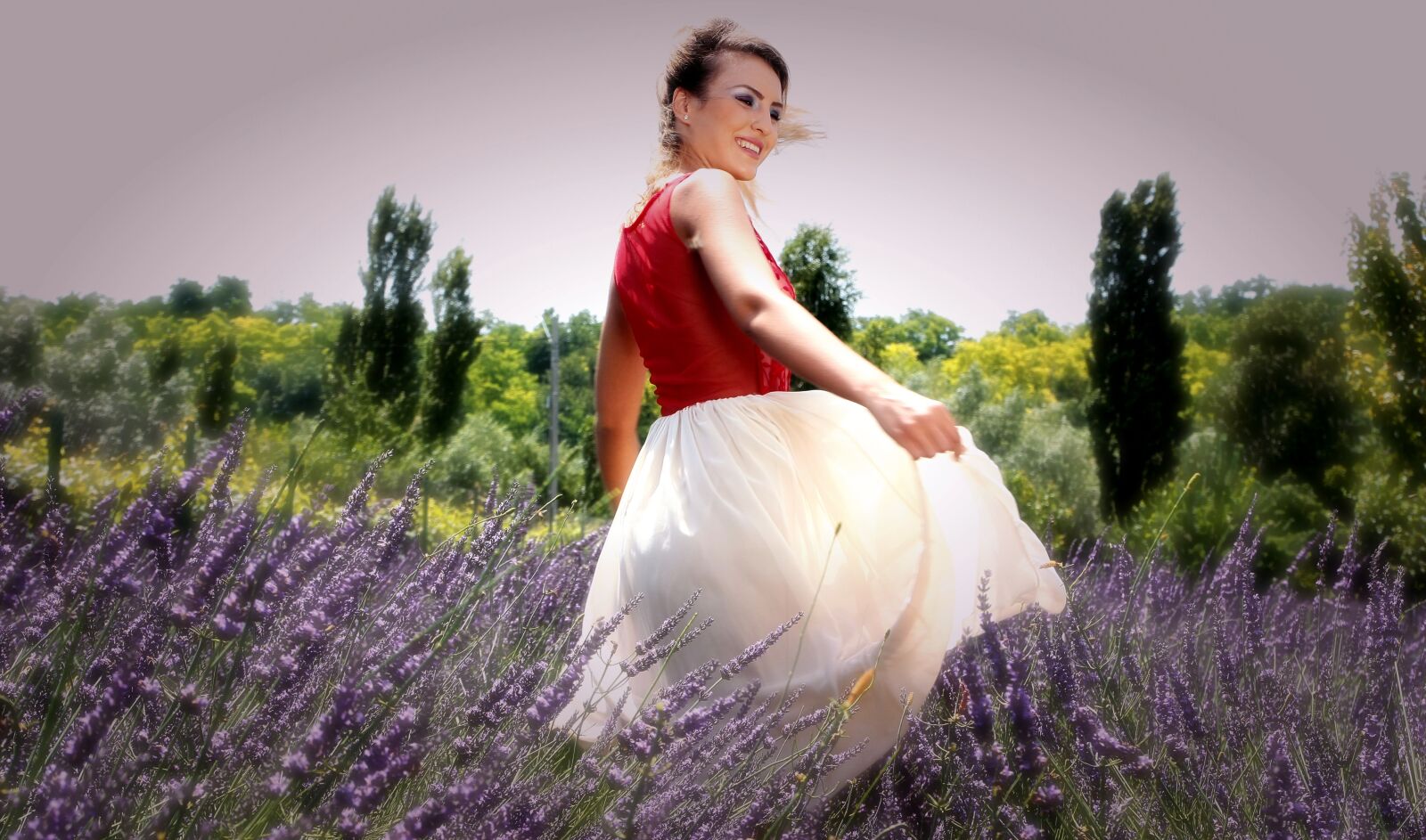 Canon EOS 450D (EOS Rebel XSi / EOS Kiss X2) sample photo. Girl, lavender, mov photography