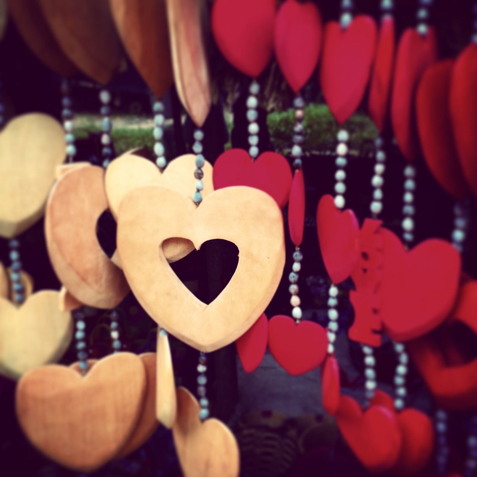 Apple iPhone 5s sample photo. Decoration, hanging, hearts photography