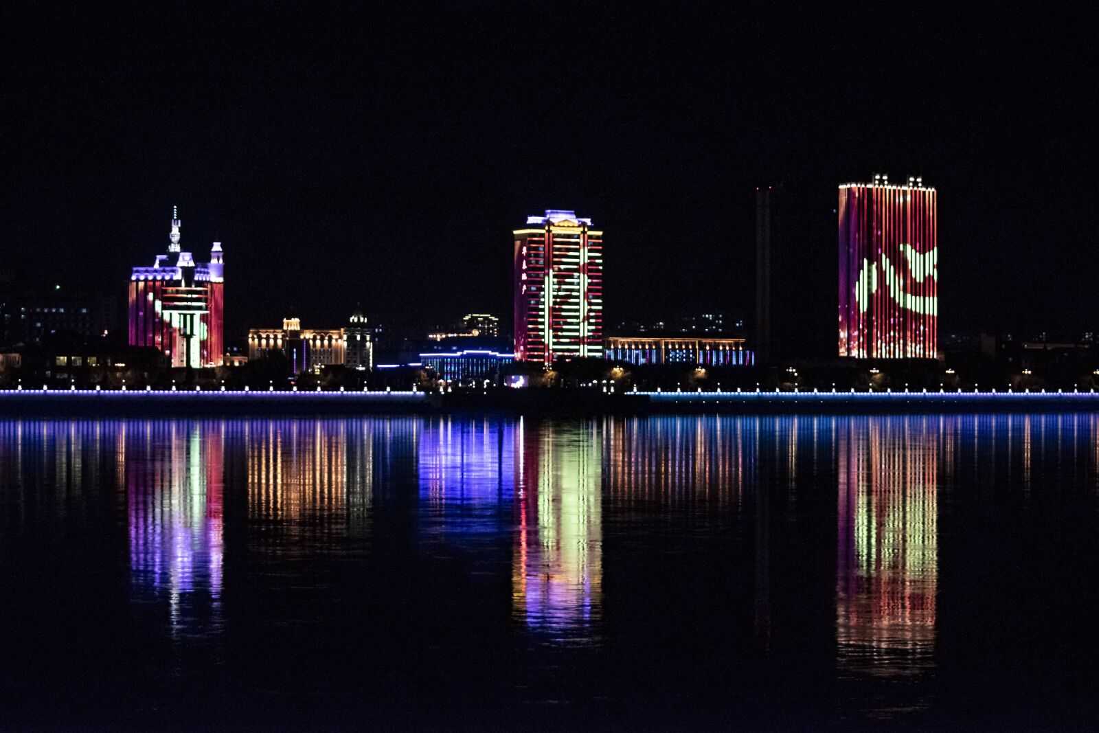 Nikon D5300 sample photo. Night, river, reflection photography