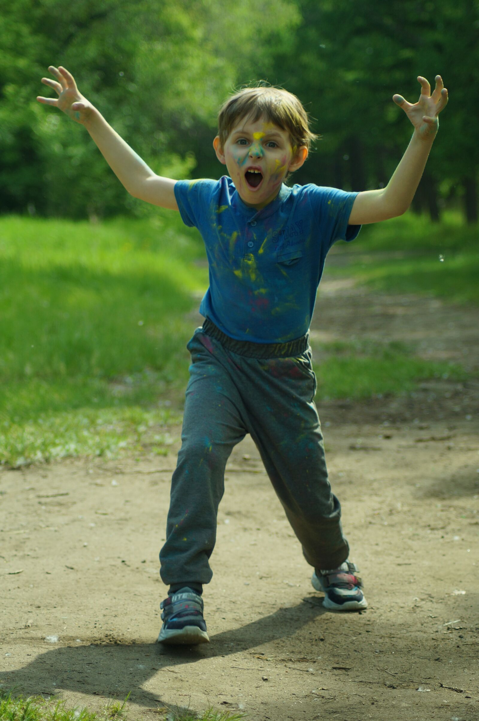 Sony SLT-A57 sample photo. Kids, baby, paint photography