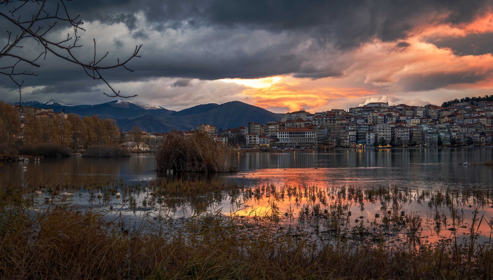 Nikon D750 sample photo. Kastoria, sunset, lake photography