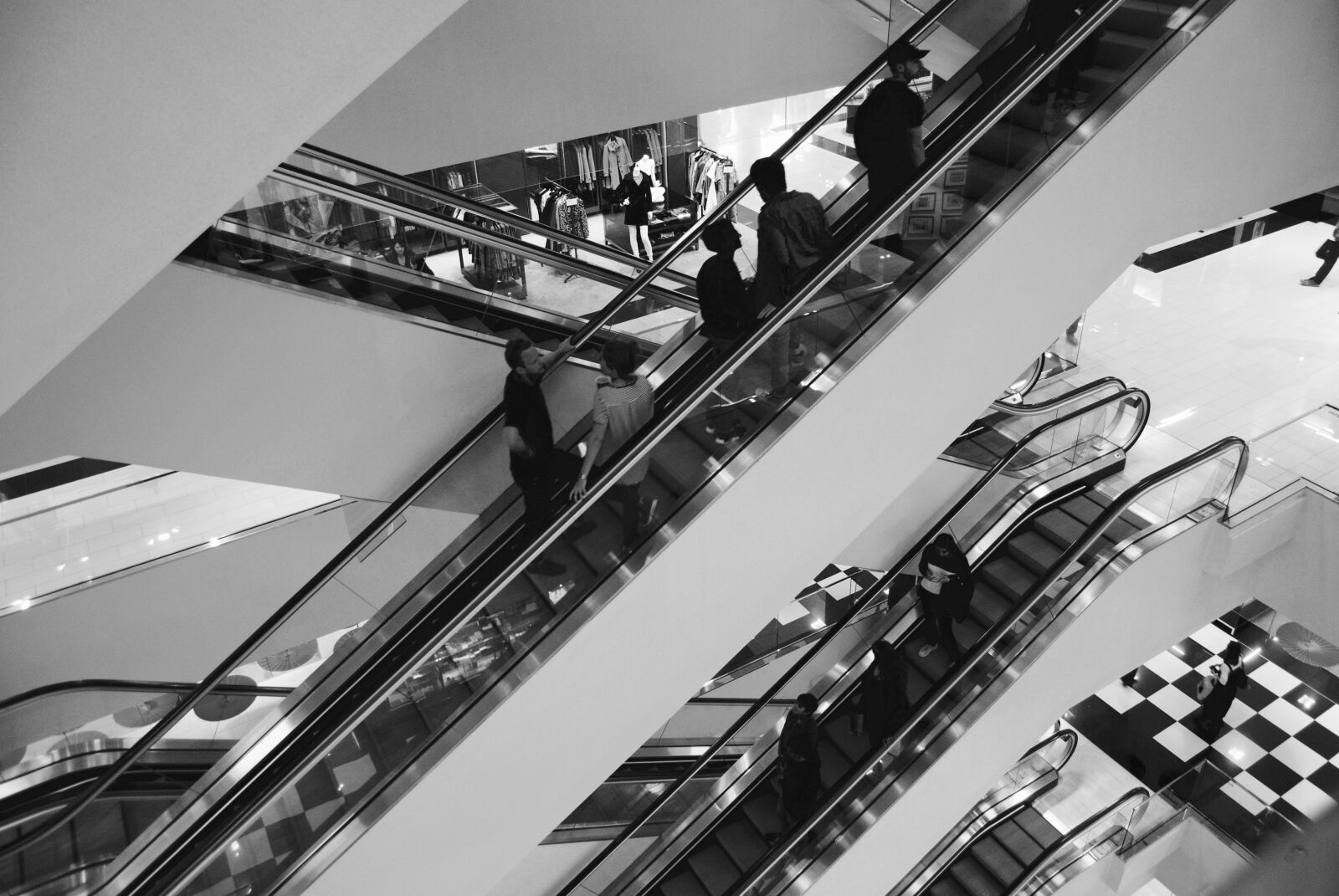 Nikon D3000 sample photo. Architectural, bloomingdales, escalator, escalators photography