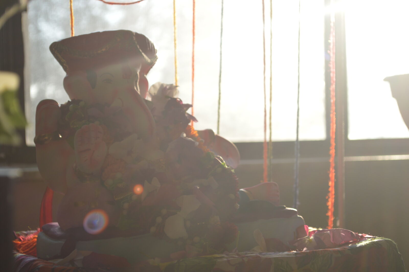 Nikon D3200 sample photo. Decoration, evening, sun, ganesha photography