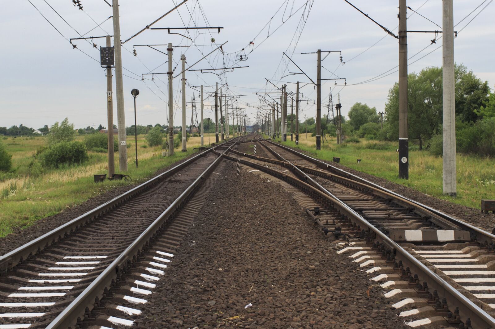 Canon EOS 100D (EOS Rebel SL1 / EOS Kiss X7) sample photo. Railroad, traffic, grass, traffic photography