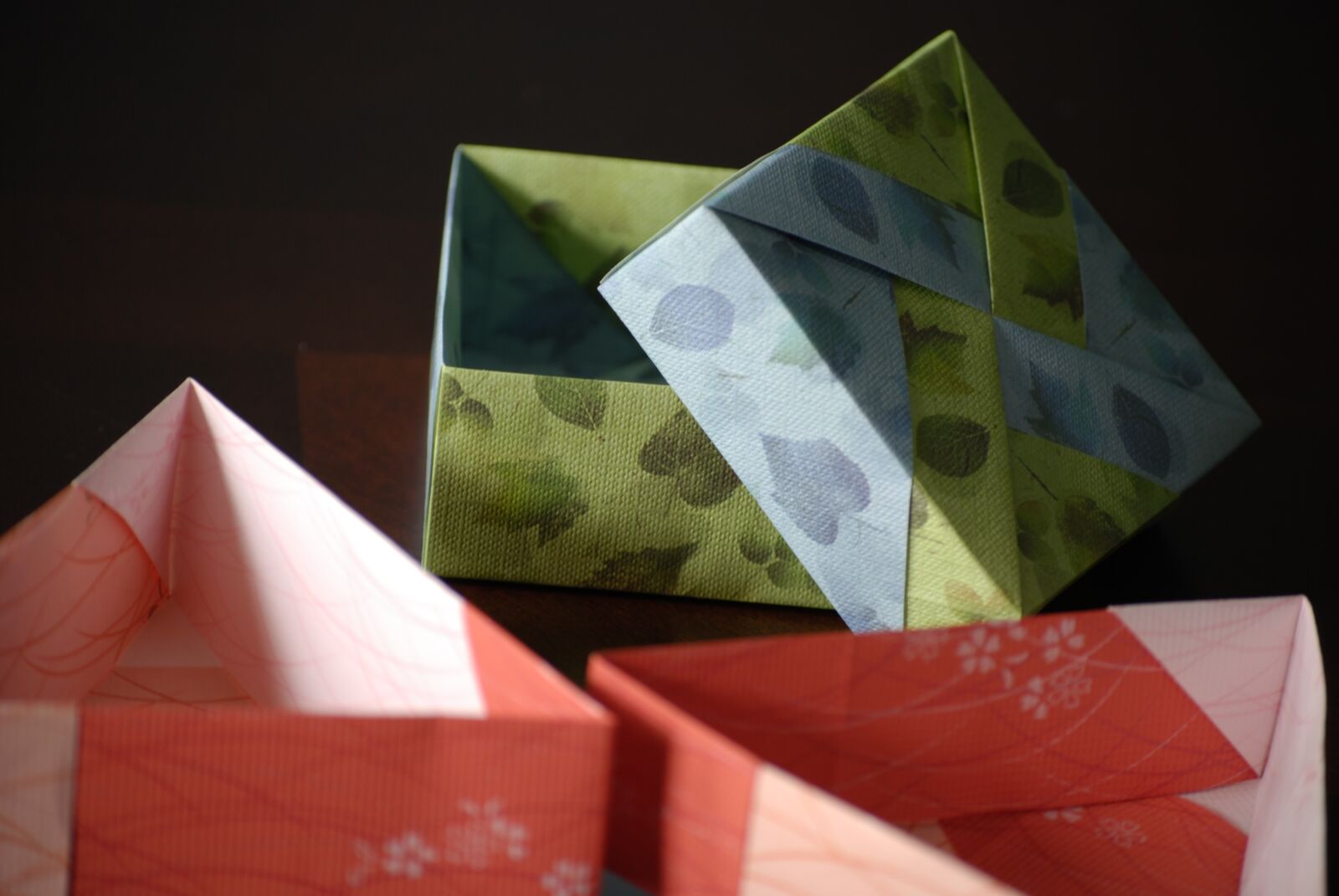 Nikon D60 sample photo. Origami, papercrafting, origami boxes photography