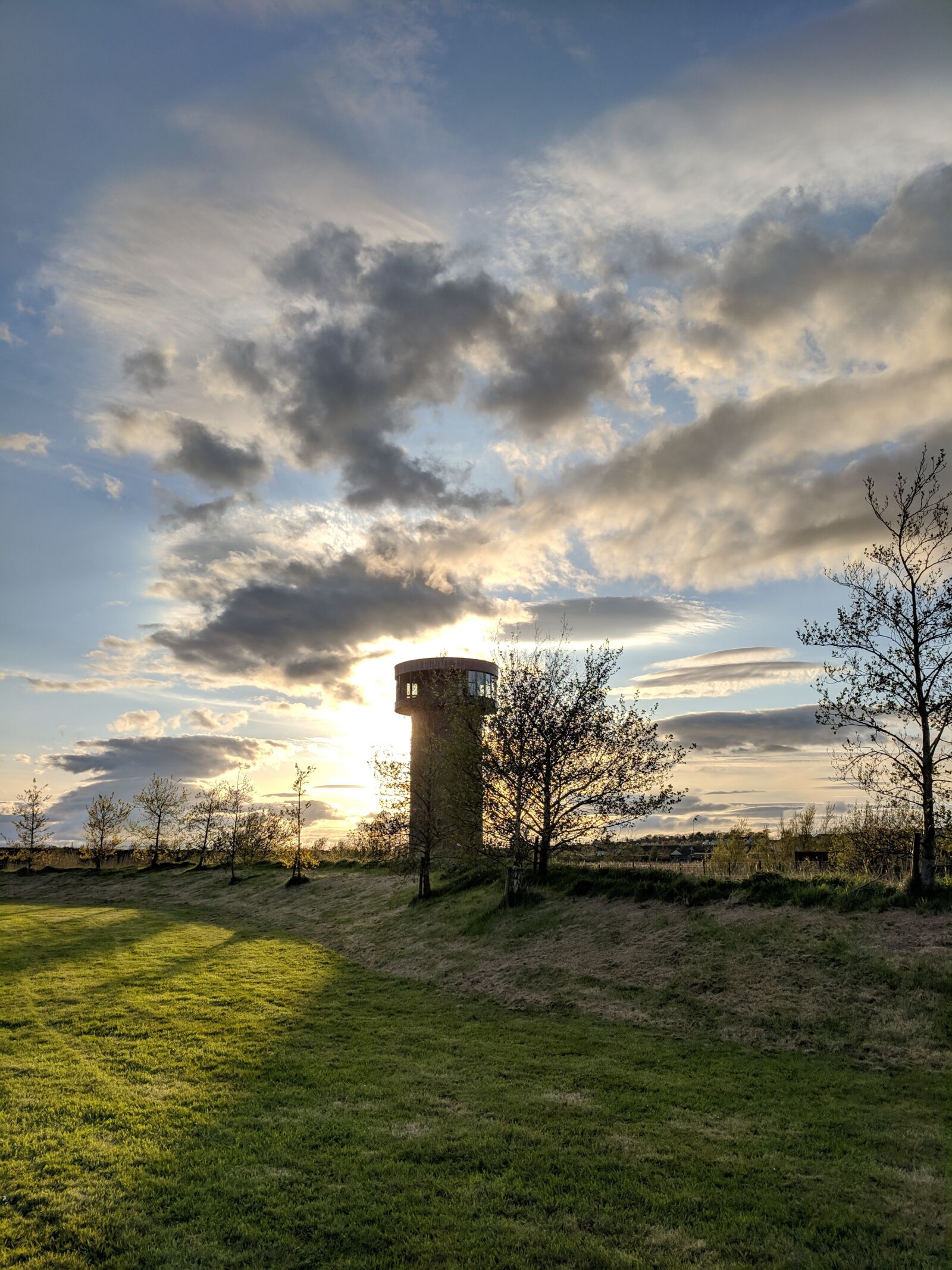 Google Pixel sample photo. Lighthouse, sunset, wetlands photography