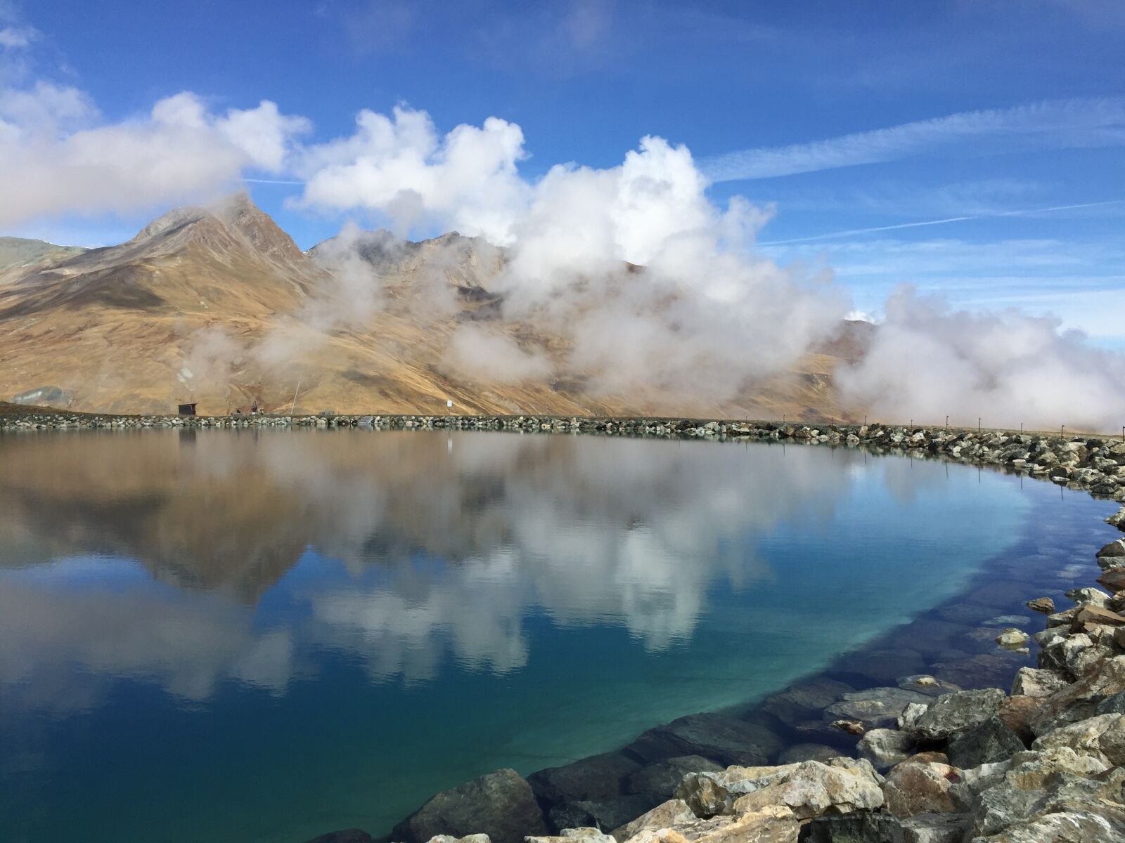 Apple iPhone 6 sample photo. Mirroring, lake, clouds photography
