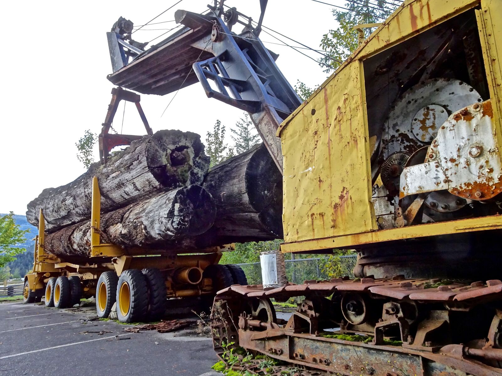 Sony Cyber-shot DSC-HX90V sample photo. Loading, lumber, timber truck photography