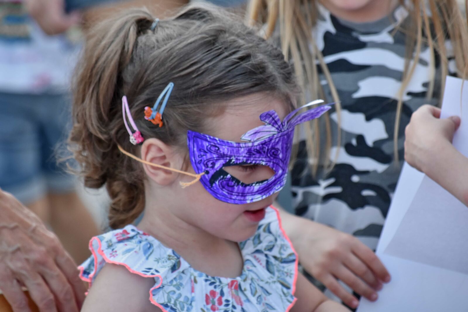 Nikon D5500 sample photo. Child, girl, handmade, mask photography
