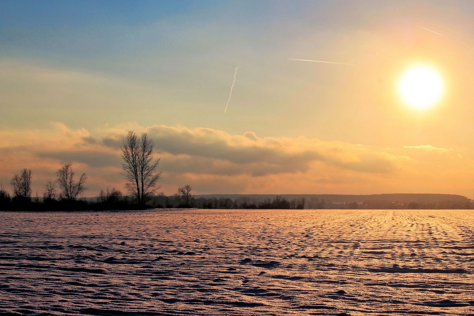 Canon EF-S 55-250mm F4-5.6 IS STM sample photo. Sunrise, winter impressions, wintry photography