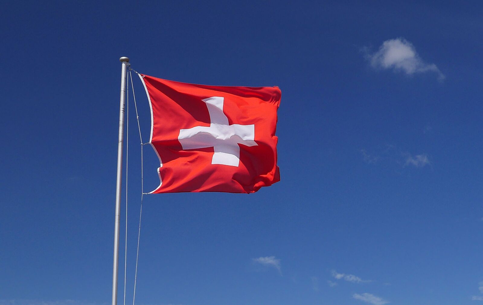 Panasonic Lumix DMC-GH3 sample photo. Switzerland, national flag, wind photography